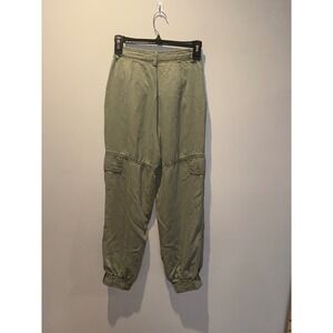 AllSaints Womens Sage Green Cargo Jogger Pants High Waist Utility Trousers US 2